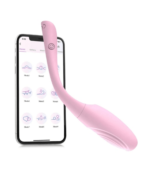 VIBRADOR CON APP I0005 RECARGABLE 10 MODOS DE VIBRACIÓN ROSADO